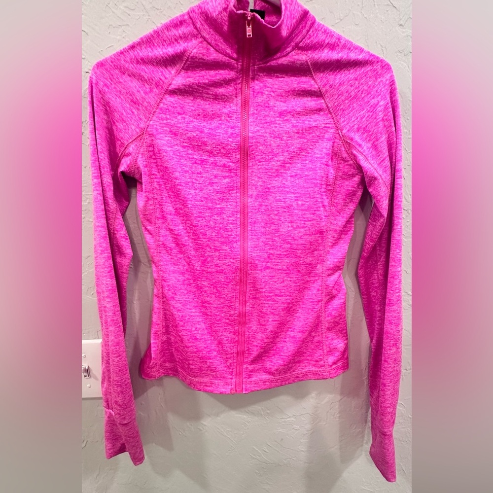 SHEIN Athletic Hot Pink Zip Up Jacket